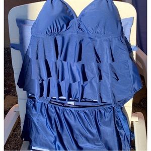 Catalina ruffled swim top